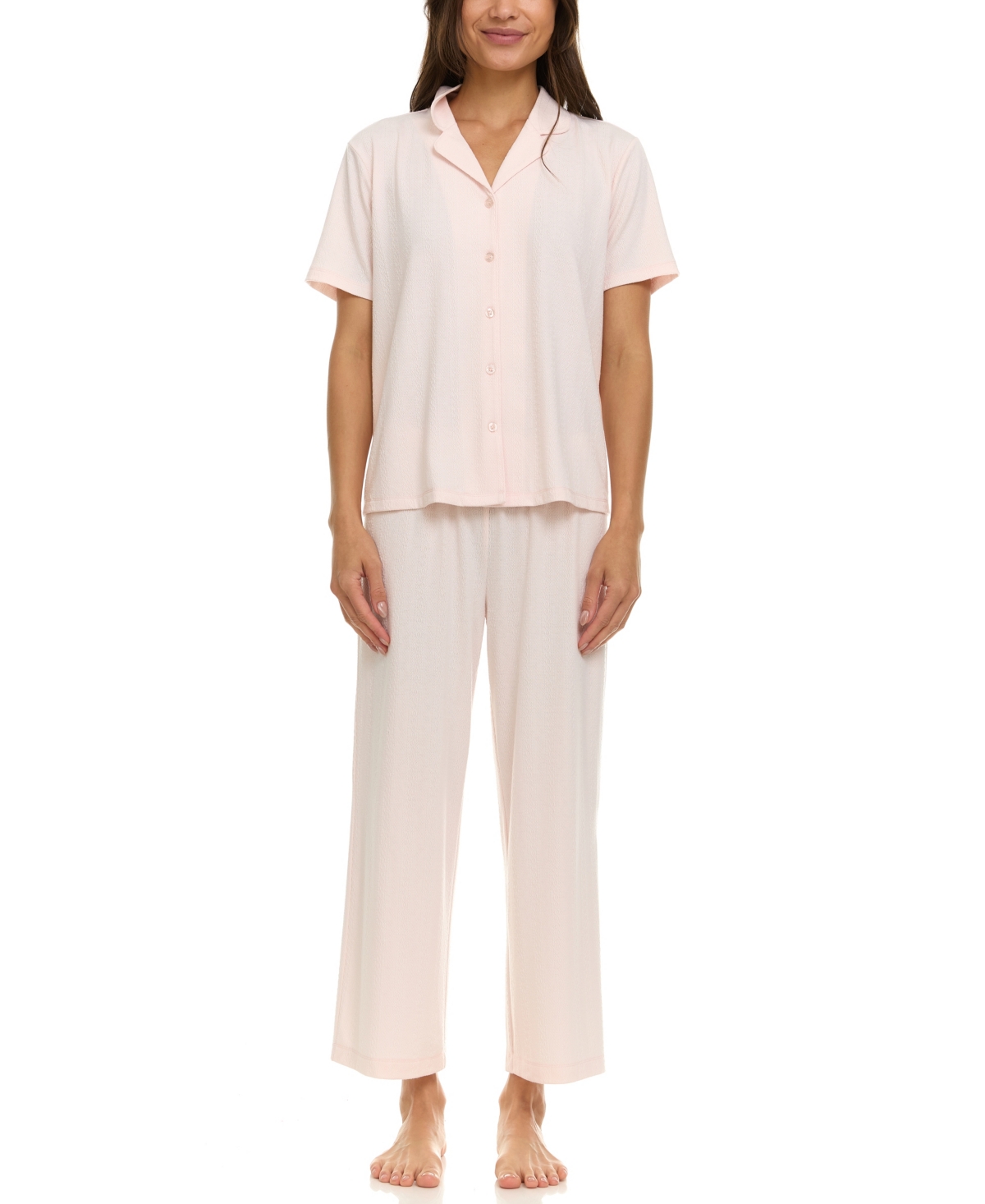 Flora By Flora Nikrooz Women's Luisa Short Sleeve Pajama Set In Pink