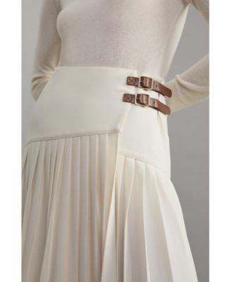Women's Buckle Detailed Maxi Skirt