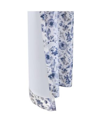 Thermaplus Flora Blackout Grommet Privacy Sound Dampening Curtain Panel for Livingroom Bedroom 52" x 108" Silver