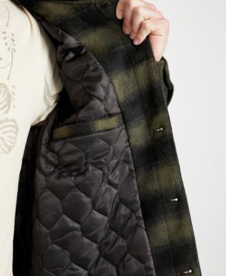 Men's Check Print Shirt Jacket