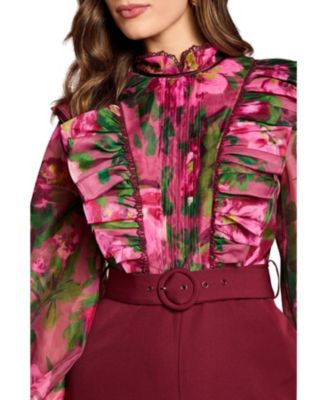 Women's Organza Blouse Jumpsuit