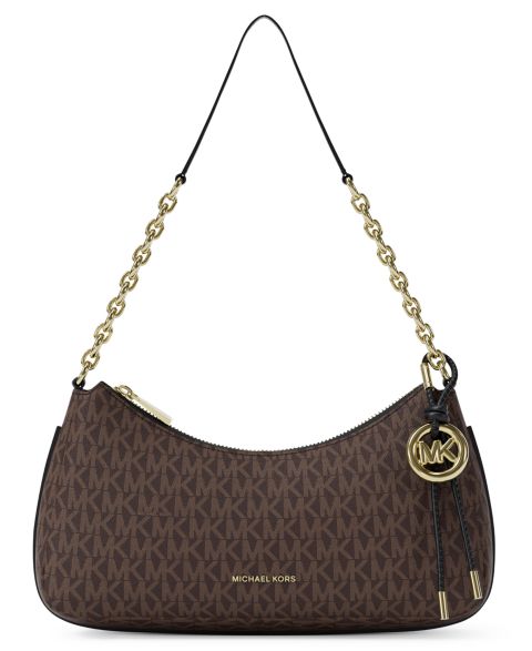 Женская сумка Michael Kors Nolita Small Chain Pouchette, цвет: Коричневый / Чёрный
