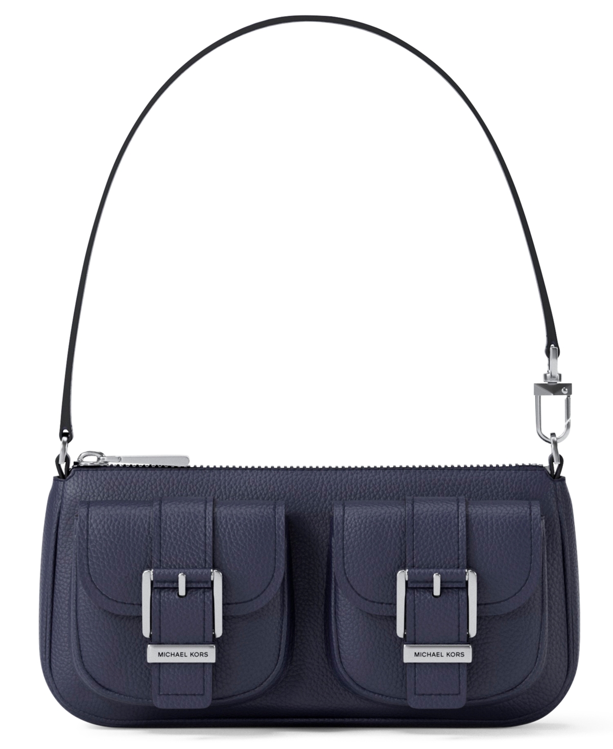 Michael Kors Michael  Zoe Small Leather Convertible Shoulder Bag In Blue