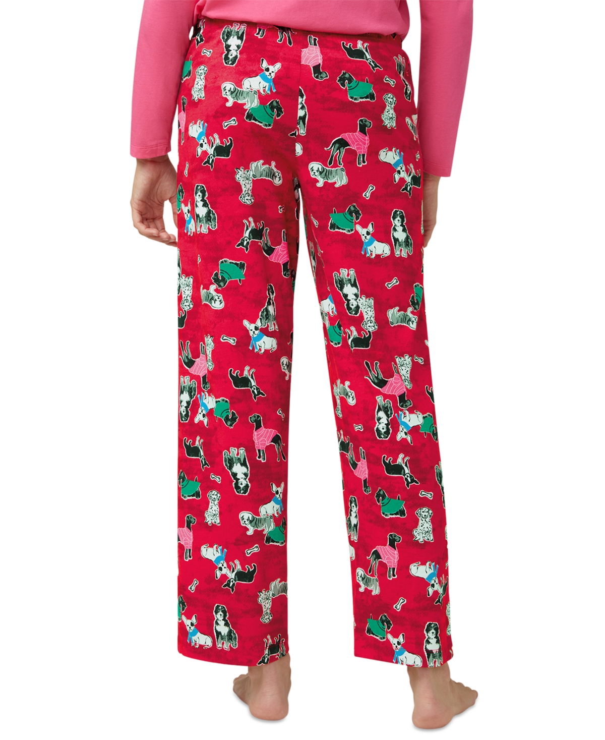 Hue Women's Sleepwell Printed Knit Pajama Pant Made With Temperature Regulating Technology In Red
