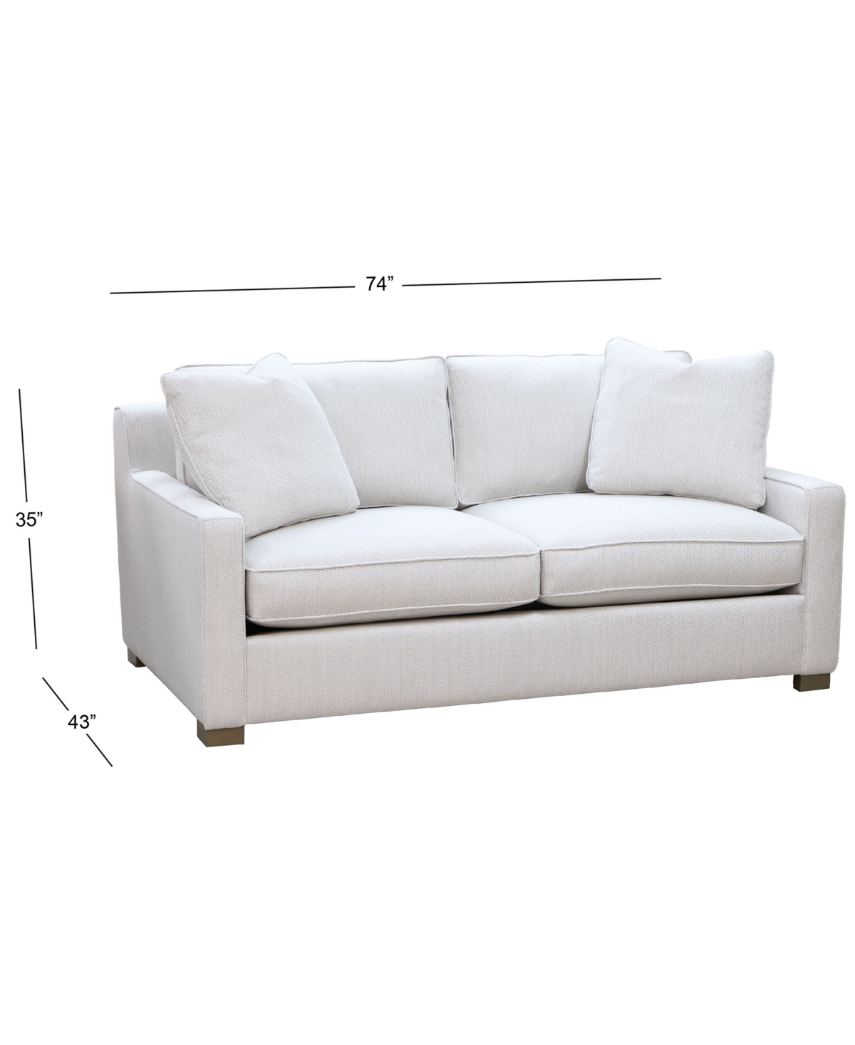 Stacia 73" Fabric Deep-Seated Apartment Sofa