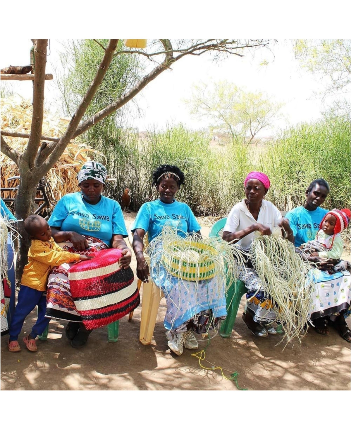 Peaceful Life Handmade Medium Sisal Basket Tote Bag