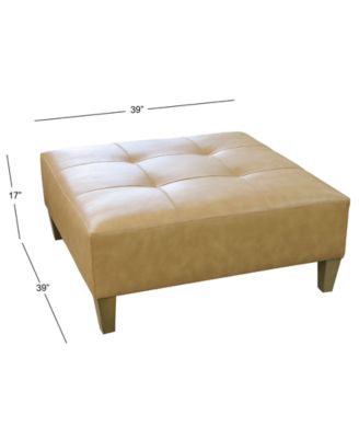Stacia 38" Leather Ottoman Bench
