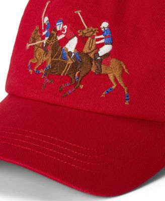 Boys 8-20 Triple-Pony Cotton Twill Ball Cap