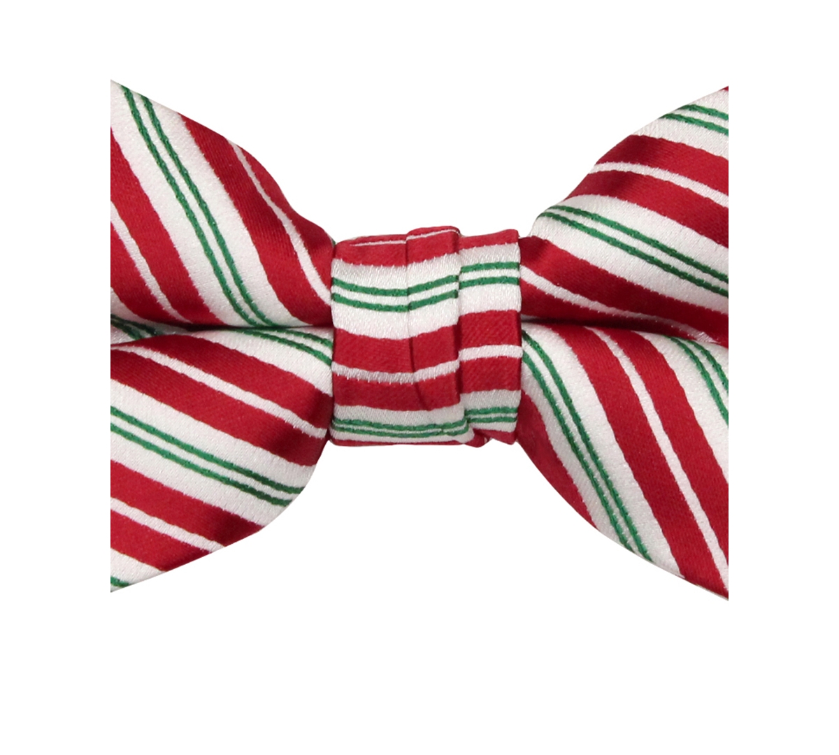 Hallmark Holiday Traditions Men's Candy Cane Slim Bow Tie In Red