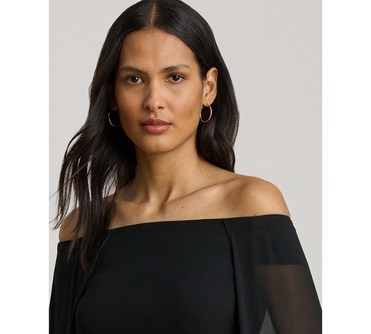 Ralph Lauren Women's Off-the-shoulder Dress In Black