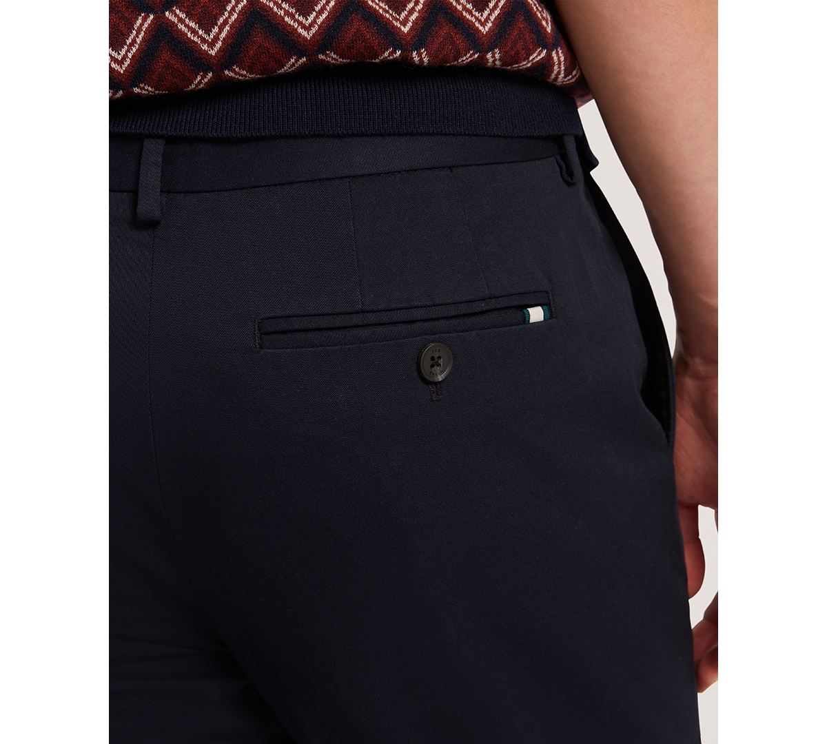 Ted Baker Howeton Slim Stretch Cotton Chino Pant In Black