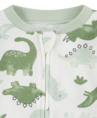 Baby Boys' Printed Full-Zip Footed Long-Sleeve Coverall