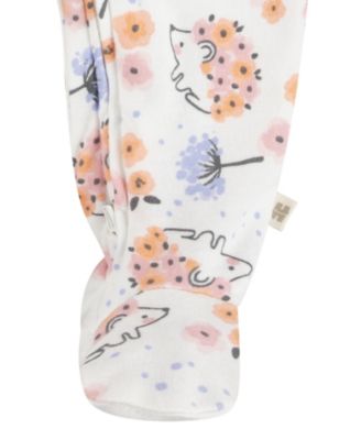 Baby Girls' Printed Footed Crewneck Coverall