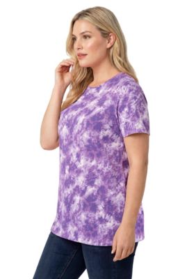Plus Size Within Perfect Printed Short-Sleeve Crewneck Tee