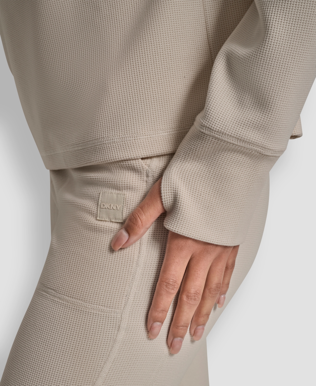 Dkny Women's Transcend Thermal Pull-on Hoodie In Neutral