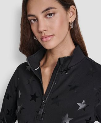 Women's Half Zip Long Sleeve Cozy Warm Lined Fitness Top