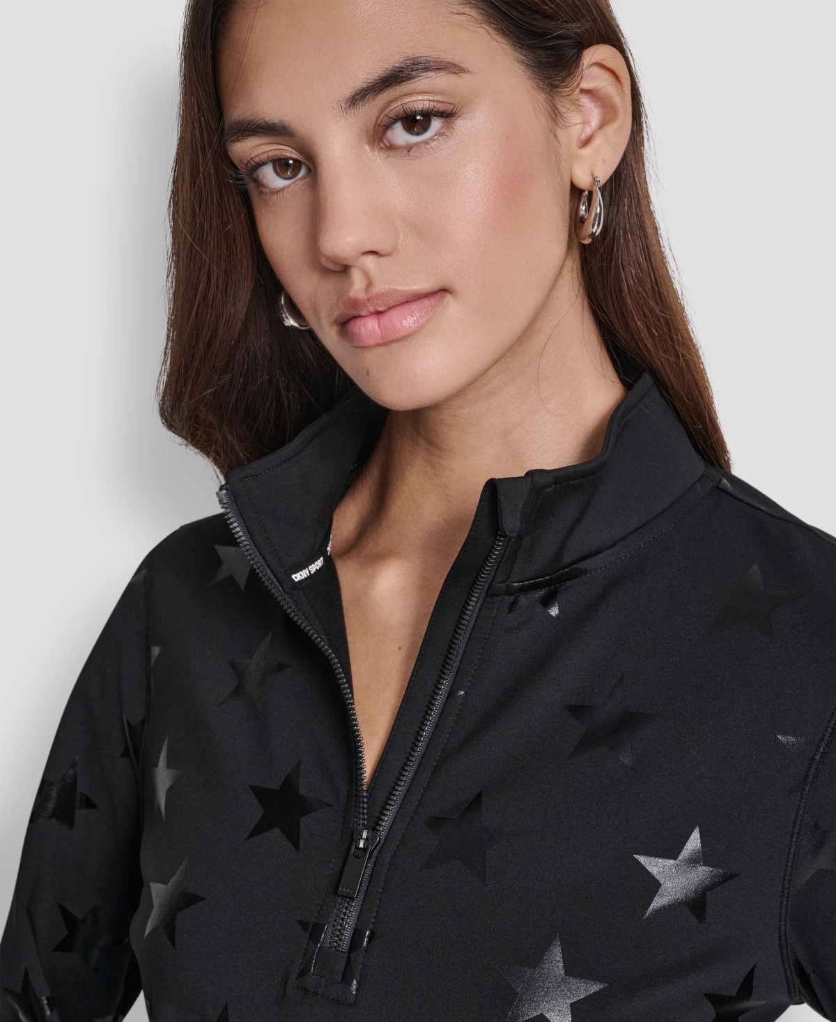 Dkny Women's Half Zip Pull-On Sweatshirt