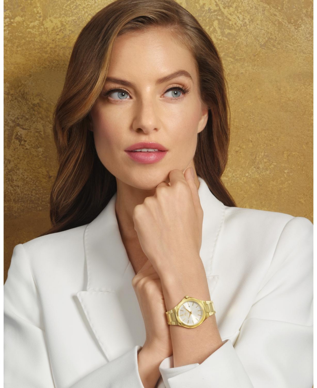 Victoria Stainless Steel Gold Tone Women's Watch 1241BVIS