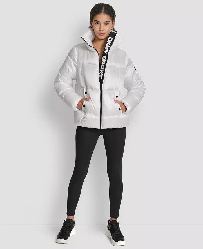 Women's Quilted Puffer Interior Placket Logo Jacket - thumbnail 10