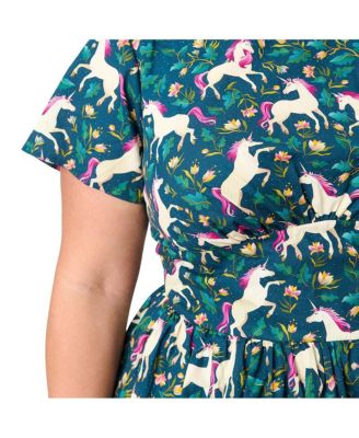 Plus Size Smocked Back Swing Dress.