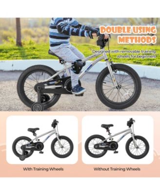 16-Inch Kids Bike Bicycle for Boys Girls 4-7 Adjustable with High Carbon Steel Frame