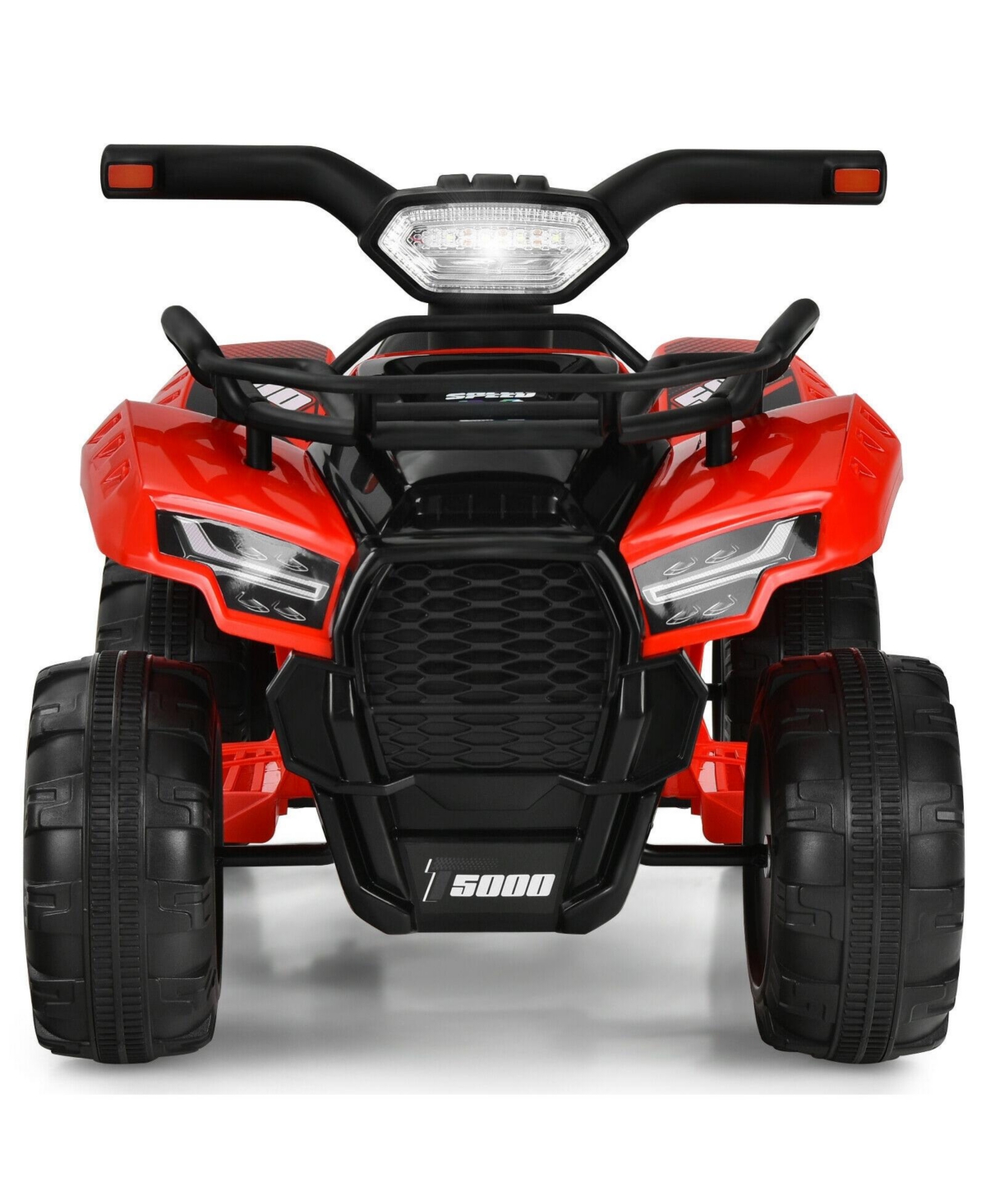 Sugift 6V Kids Atv Quad Electric Ride On Car with Led Light and MP3