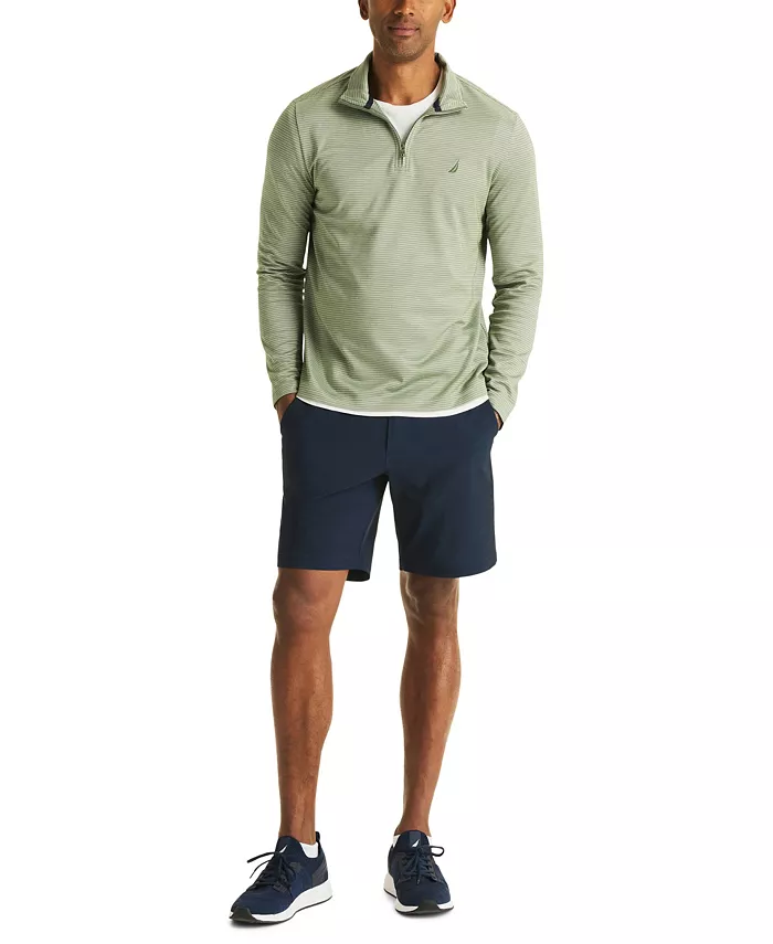 Men's Striped Quarter-Zip Sweatshirt - thumbnail 8