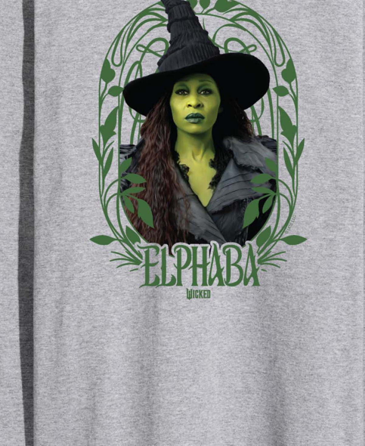 Airwaves Men's Wicked Part 2 Art Noveau Frame Elphaba Graphic Printed Long-Sleeve T-Shirt