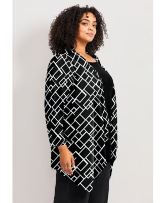 Women's Plus Size Cardigan with Tank Duet Sweaters