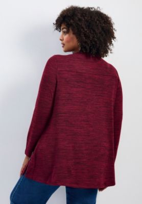 Women's Plus Size Ruby Button Detail Hacci Top