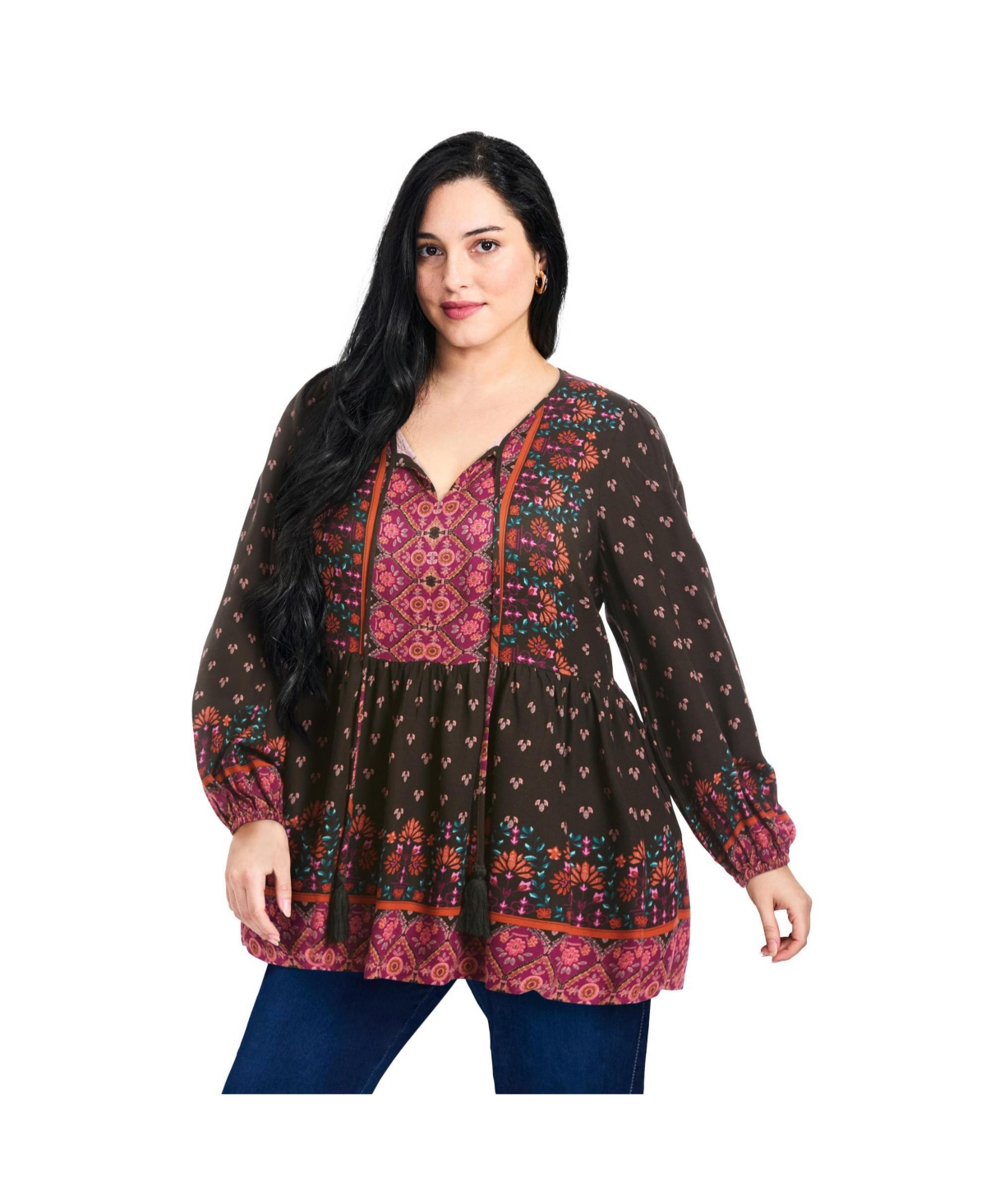 Avenue Women's Cara Blouson Peasant Blouse