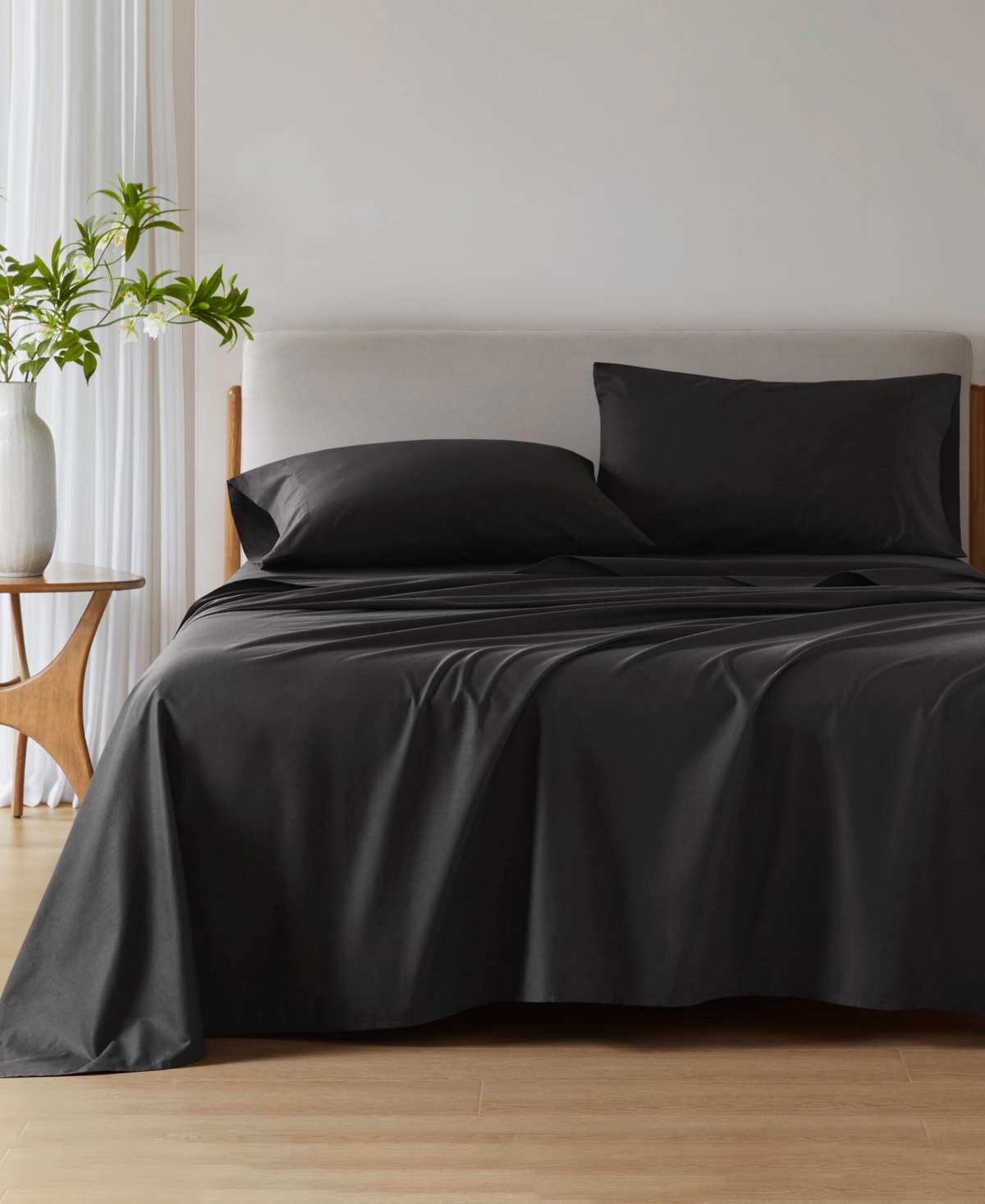 510 Design Super 144-thread Count Cotton 3-pc. Sheet Set, Twin In Black
