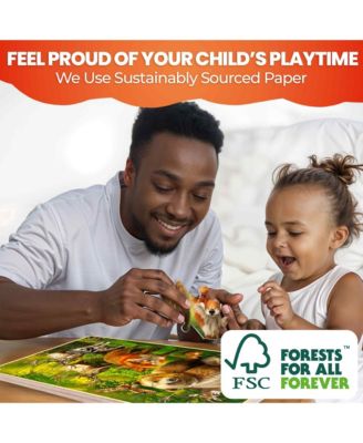 4 x 48 Wooden Toddler Realistic Montessori Puzzles Ages 3-5