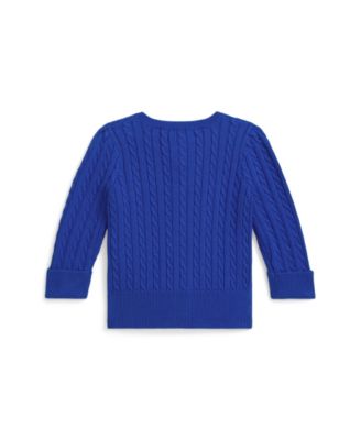 Baby Boys' Mini-Cable Crewneck Cardigan