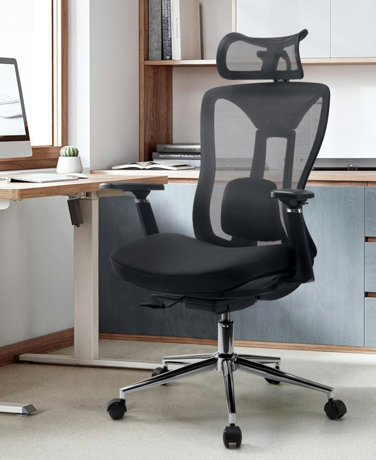 Ergonomic Mesh Office Chair with Adjustable Headrest, Lumbar Support and Armrests