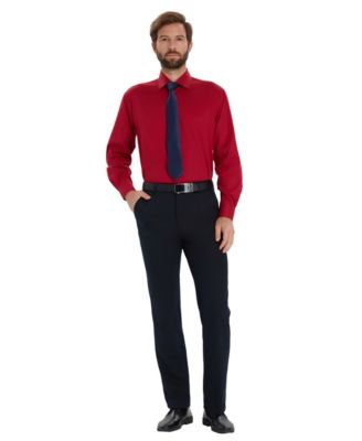 Men's Solid Regular-Fit Dress Shirt