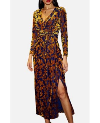 Women's Dresses Velour Stretch Midi Dress