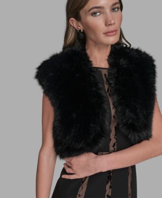 Women's Sleeveless Cropped Shrug Jacket