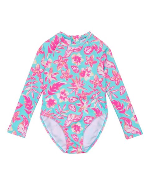 Купальники Snapper Rock Big Girls Tropical Glow Recycled LS Surf Suit