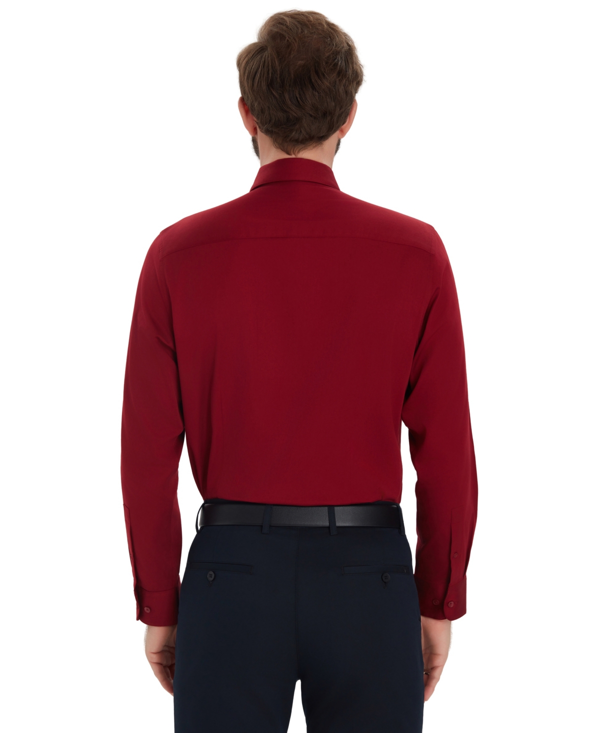 Bar Iii Men's Sateen Solid Dress Shirt, Macy's Exclusive In Burgundy