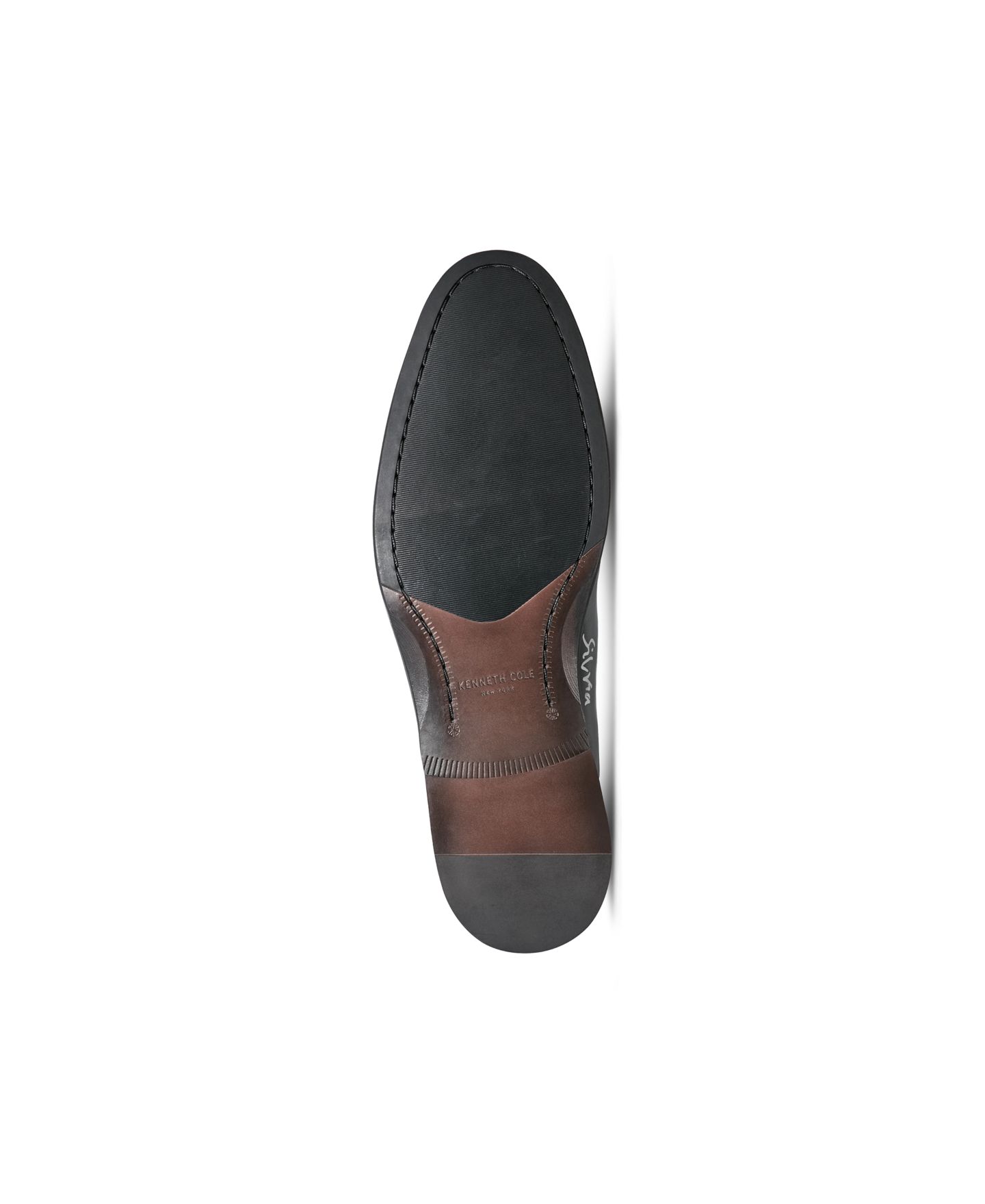 Мужские туфли Kenneth Cole New York Tully Leather Cap Toe Oxford, цвет: Чёрный — фото 5