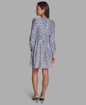 Women's Crepe Tie-Front Shift Dress