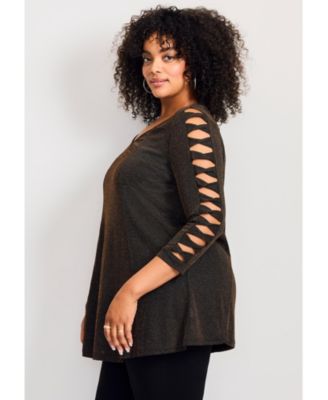 Women's Glam Sleeve Detail Tunic