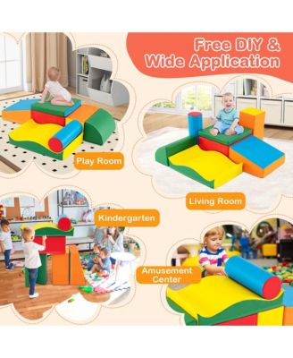 7 PCS Lightweight Foam Corner Climber Toddlers Colorful Climbing Toys with EPE Foam