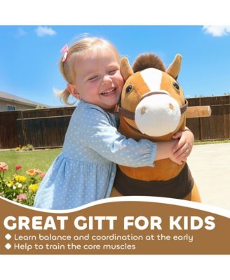 Ride on Horse for Ages 3-5, 29.5 Inch Plush Riding Pony
