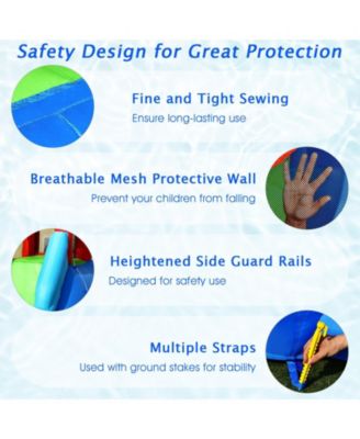 9-in-1 Inflatable Bounce House Water Park with Slide & Pool