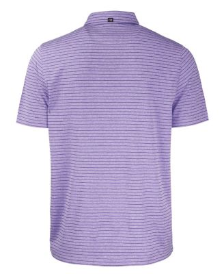 Men's Cutter and Buck Forge Eco Heather Stripe Stretch Recycled Polo