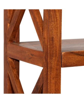 Bookshelf Honey-toned Brown Solid Acacia Wood