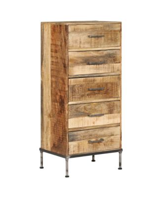 Chest of Drawers 17.7"x13.8"x41.7" Solid Mango Wood