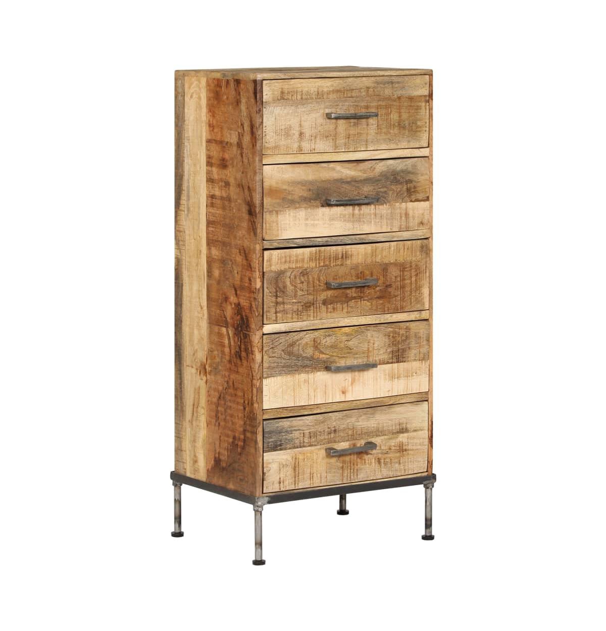 Chest of Drawers 17.7"x13.8"x41.7" Solid Mango Wood